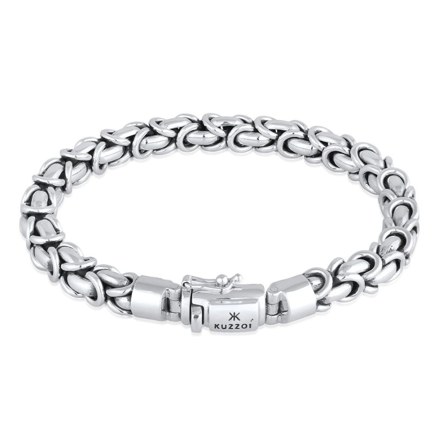 Jewelry KUZZOI | Curb Bracelet Trend Silver · Justjewelryshop